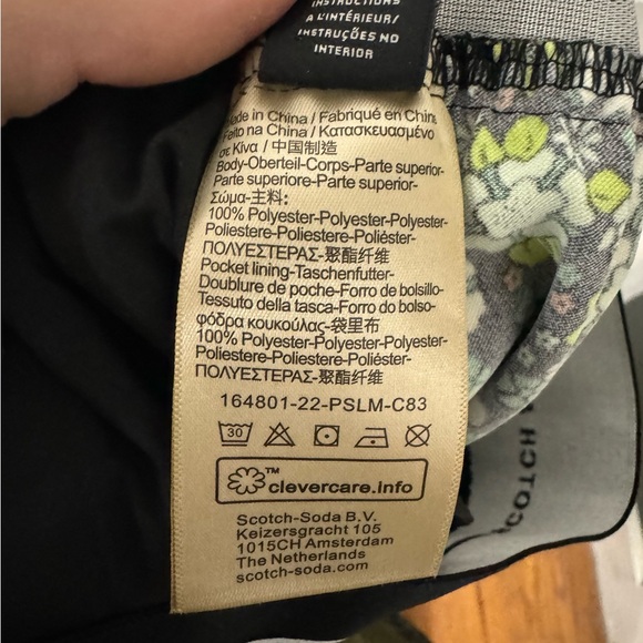 Women’s Scotch & Soda Floral Printed Trousers - Picture 7 of 7